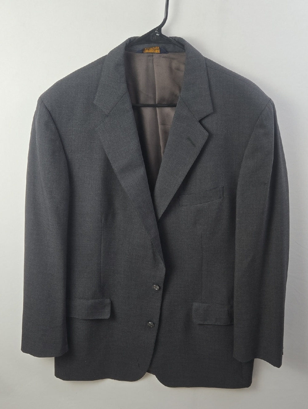 Brooks Brothers Charcoal Gray Wool Makers Brooksese Men's Suit Blazer Sz 43